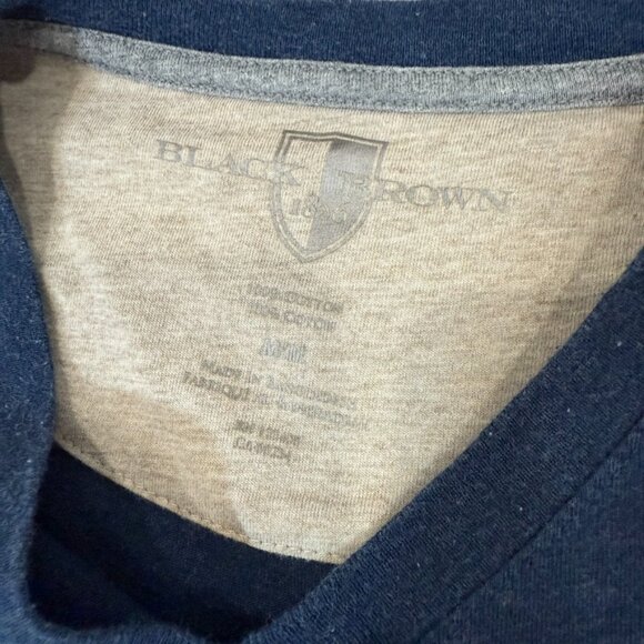 Black Brown 1826 Blue Short Sleeve Tee 100% Cotton Size M - Picture 9 of 16